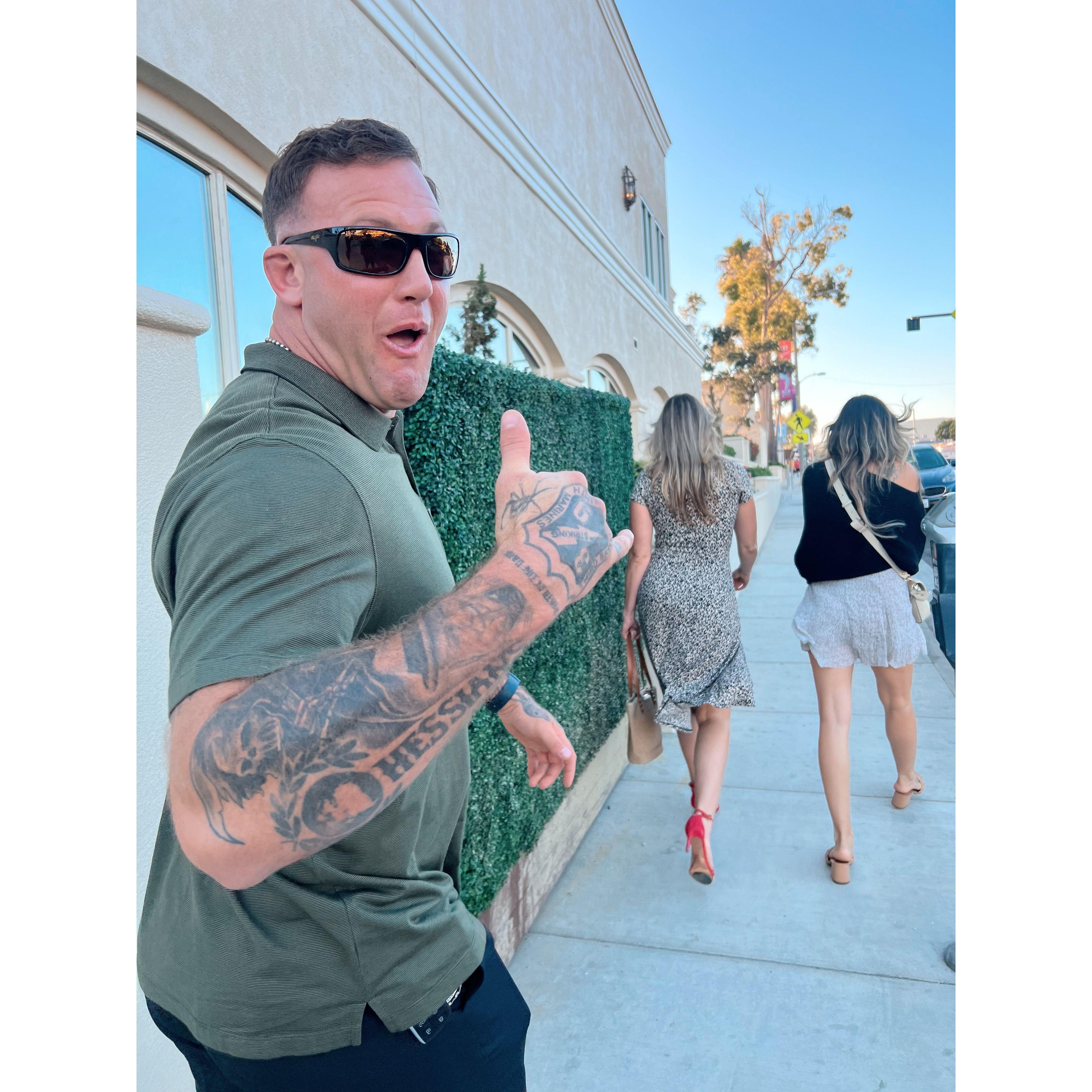 Just a stroll down to the beach before our “double date”… or so I thought. Turns out, it was moments before Billy got down on one knee.