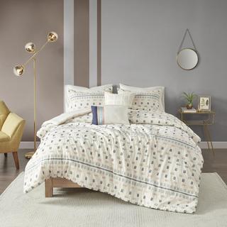 Auden 5-Piece Cotton Jacquard Duvet Cover Set