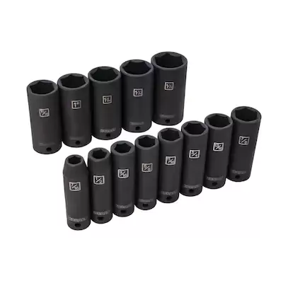 Shop Kobalt Kobalt 13-Piece Standard (SAE) 1/2-in Drive 6-Point Impact Socket Set
