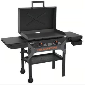 Blackstone Iron Forged 2 Burner Liquid Propane Outdoor Griddle with Hood Black