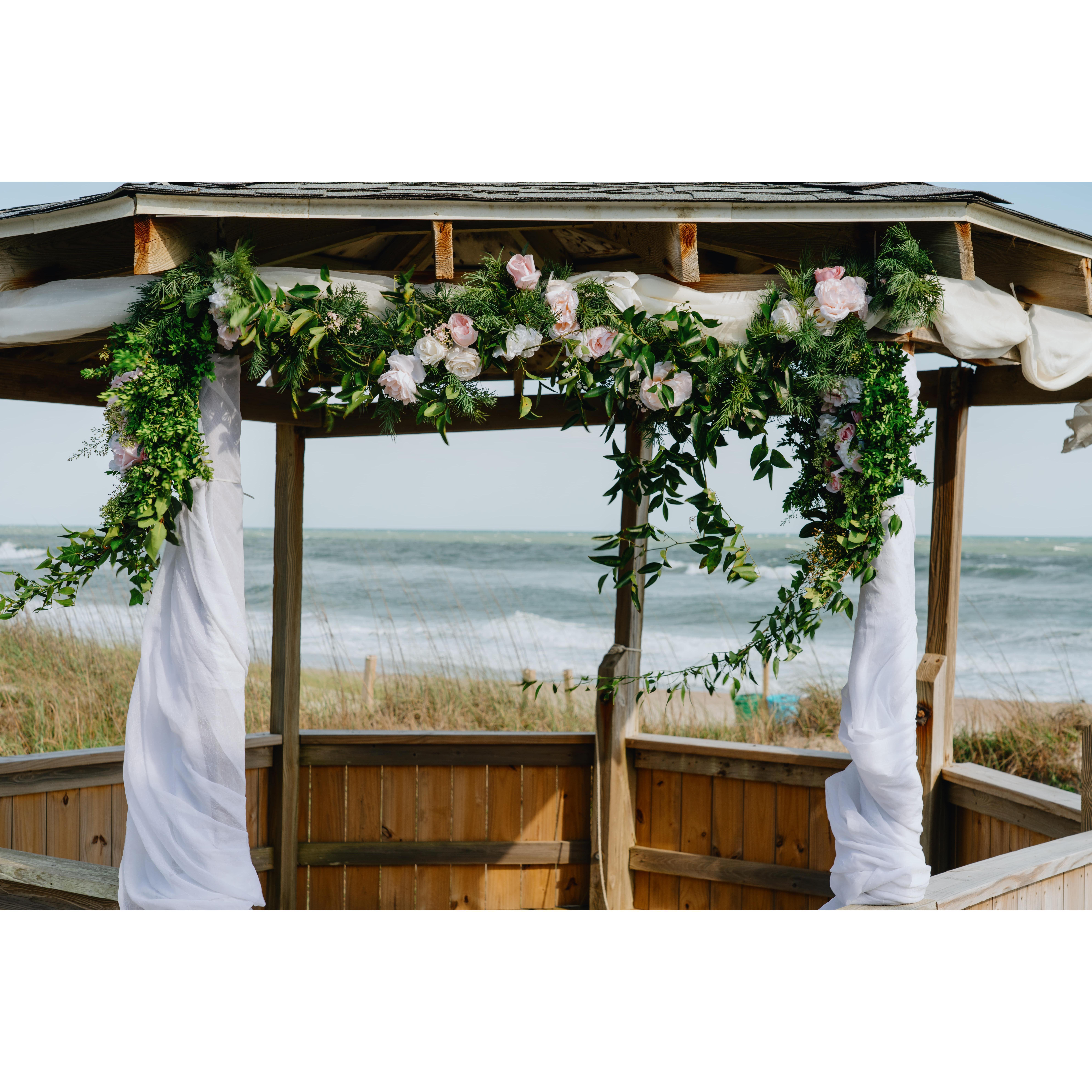 The decorated gazebo
