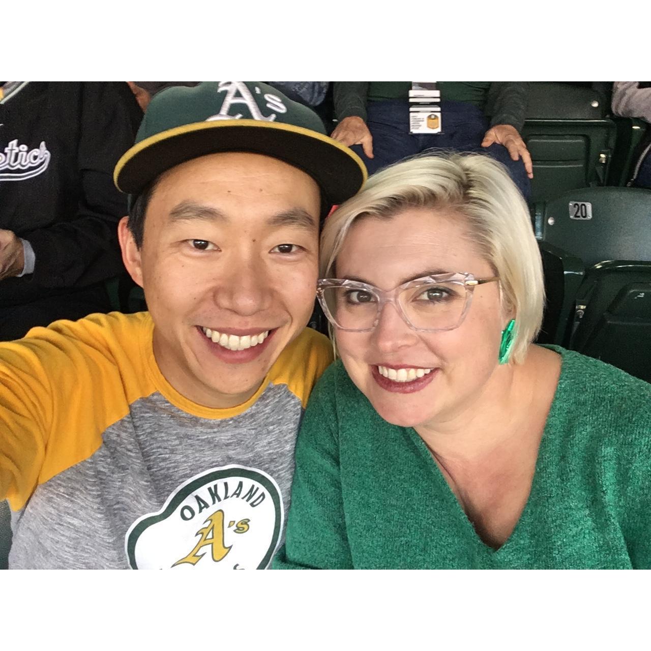 Watching the A's kick some Yankee butt!