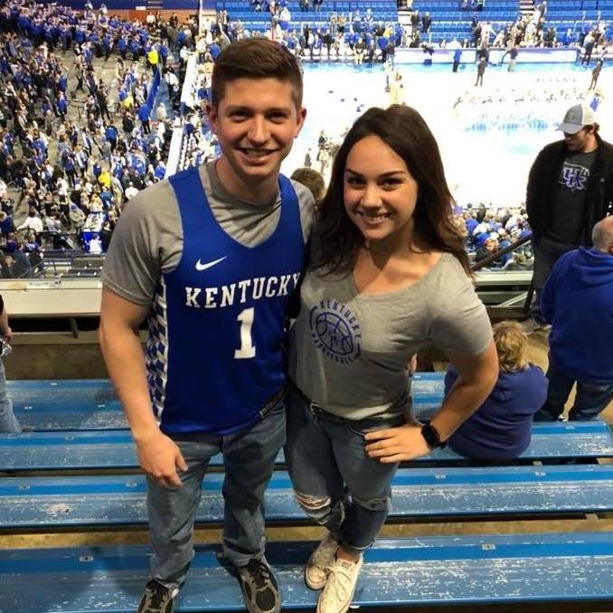 At a UK Basketball Game before we were dating