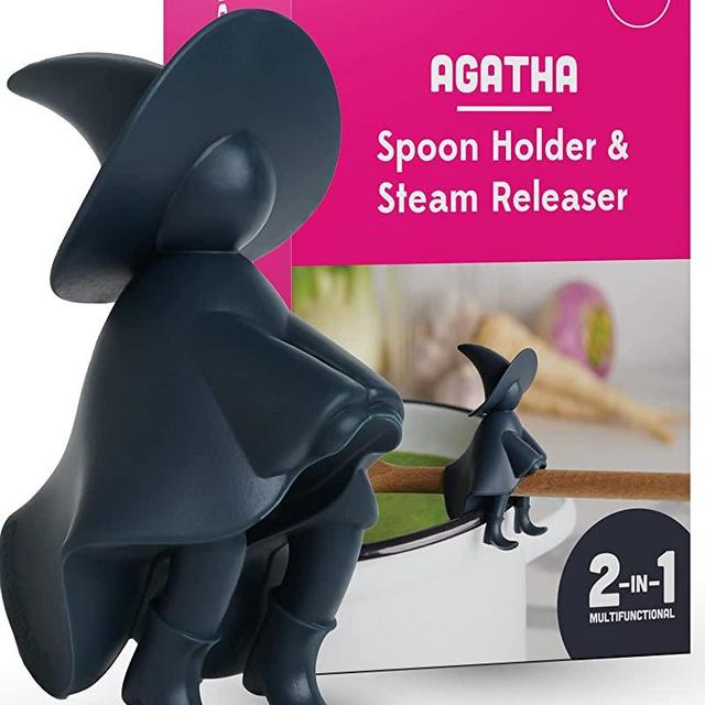 OTOTO Agatha Spoon Holder for Stove Top - Fun Kitchen Gifts for Homecooks - Spatula Holder and Cooking Spoon Rest for Stove Top and Kitchen Counter - Heat-Resistant, BPA-Free Fun Kitchen Gadget