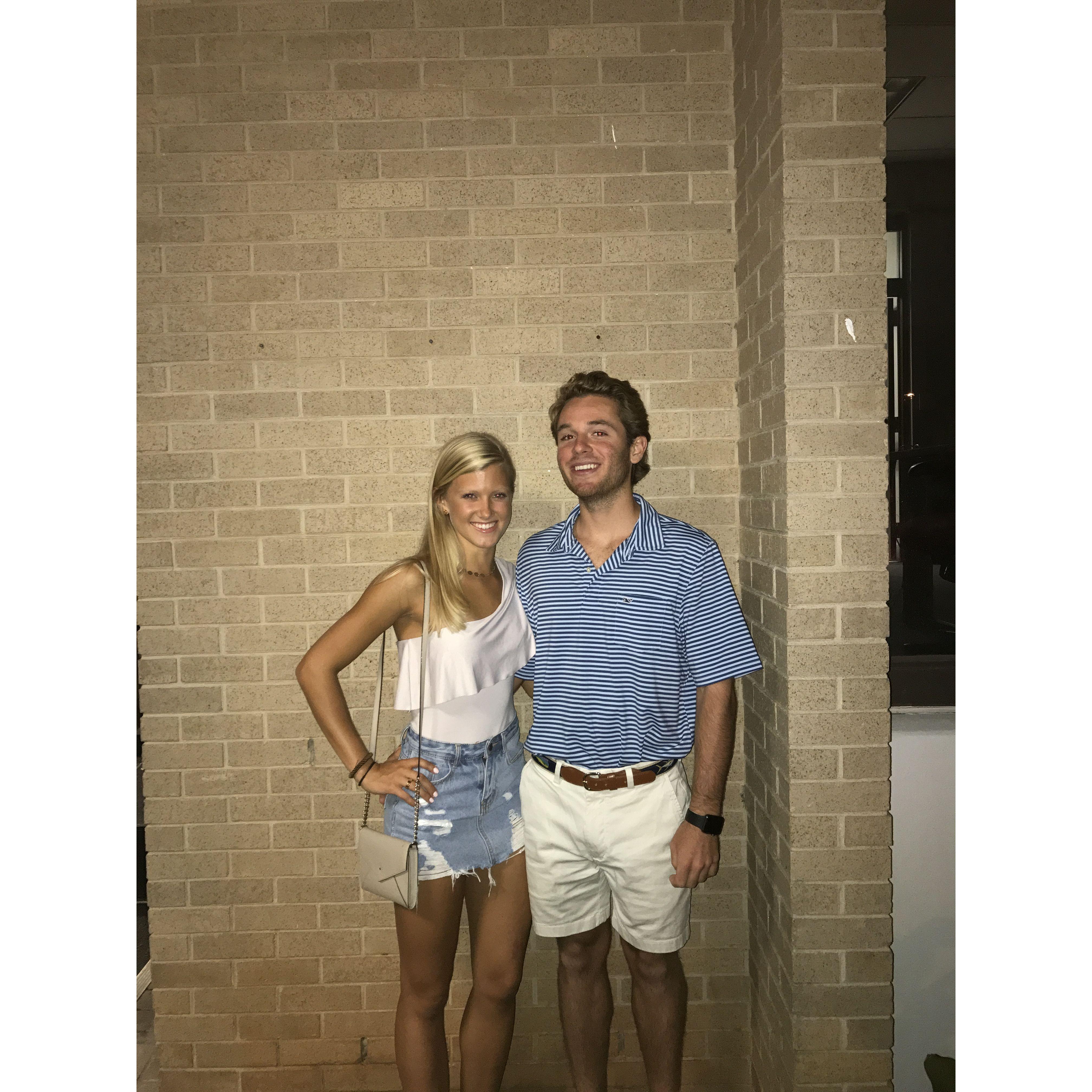 Our first time seeing each other after saying see you later and heading off to separate colleges