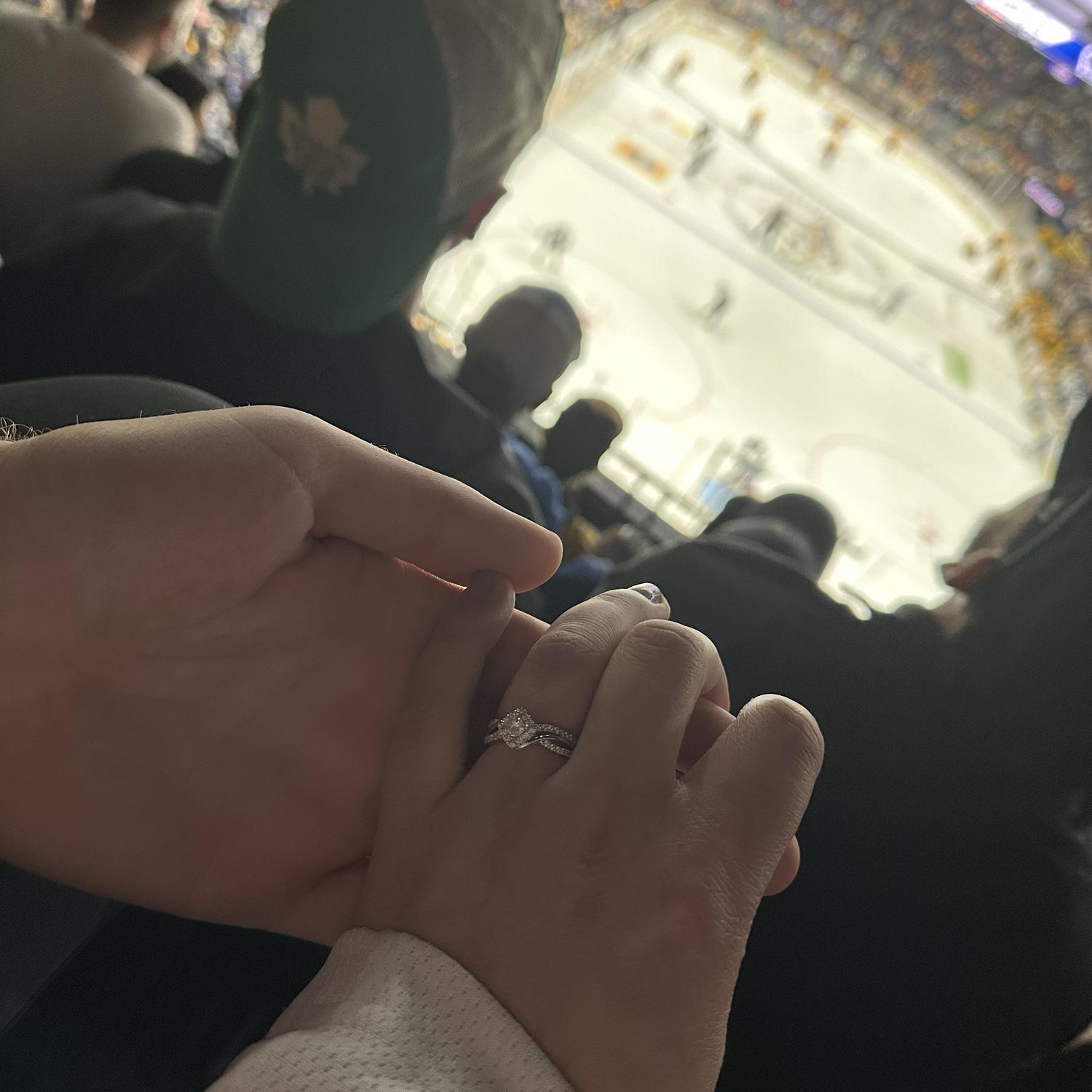 Engagement celebration date night!! 💍🏒🥅