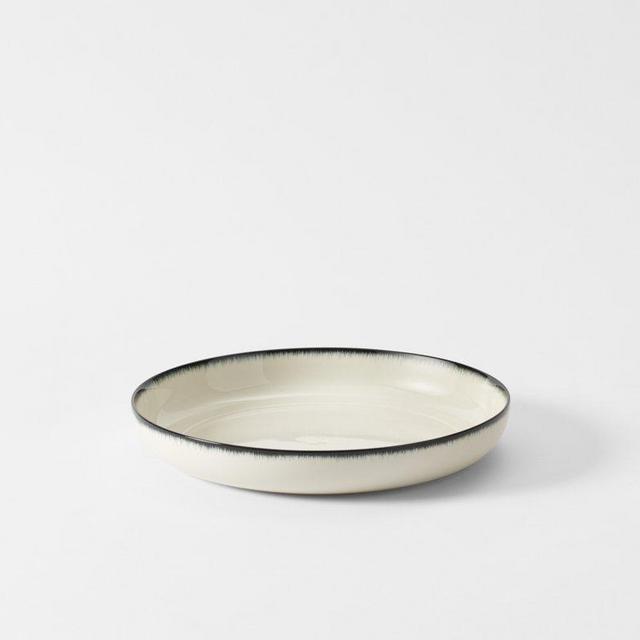 Ann Demeulemeester Cream and Black Large Deep Dish