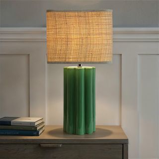 Paisley Table Lamp with Fluted Base