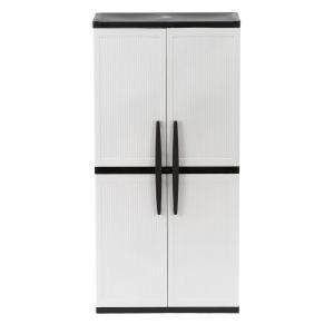 35 in. W 4 Shelf Plastic Multi-Purpose Cabinet in Gray