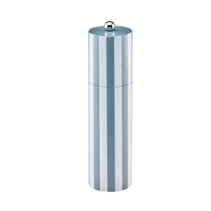 Column Chambray Blue Stripe Wood Lacquer Salt or Pepper Grinder | 9.5in