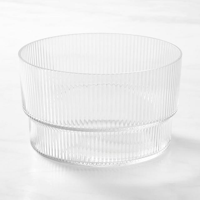 Optic Glass Serving Bowl, Each, Tall