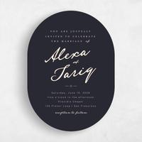 Black Wedding Invitation - Finnian Portrait