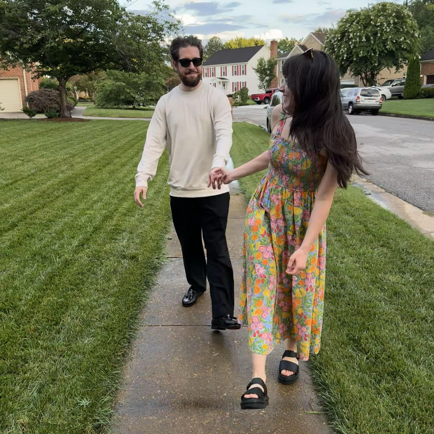 Practicing engagement photos with photographer Mr. Brown
