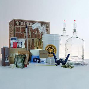Deluxe Home Brewing Equipment Starter Kit - Glass Carboys - with 5 Gallon Chinook IPA Beer Recipe Kit