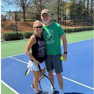 Tennis fun with my love