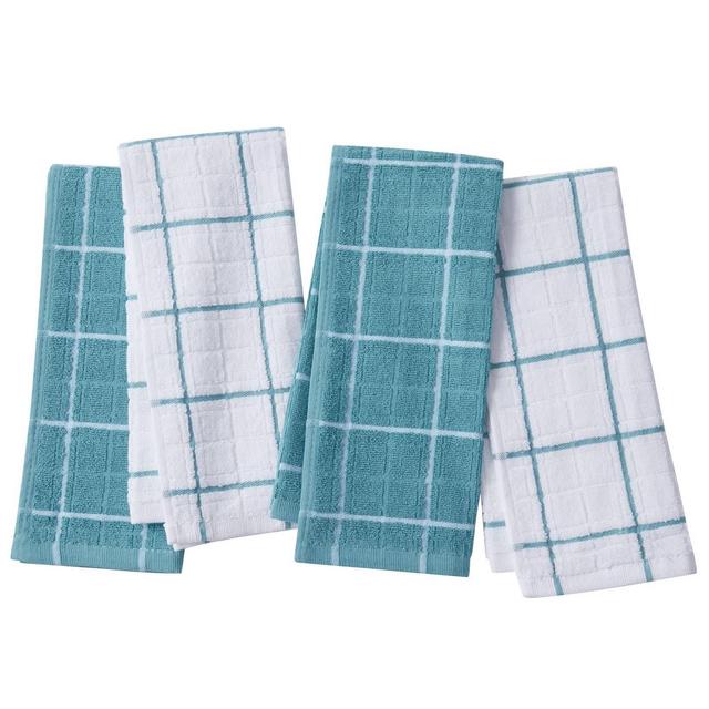 Cannon 4pk Cotton Noah Kitchen Towels Blue