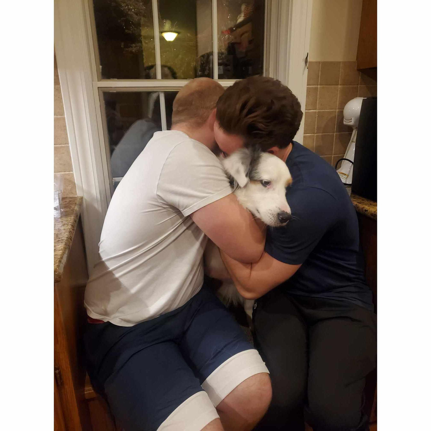 Just three dudes snuggling
