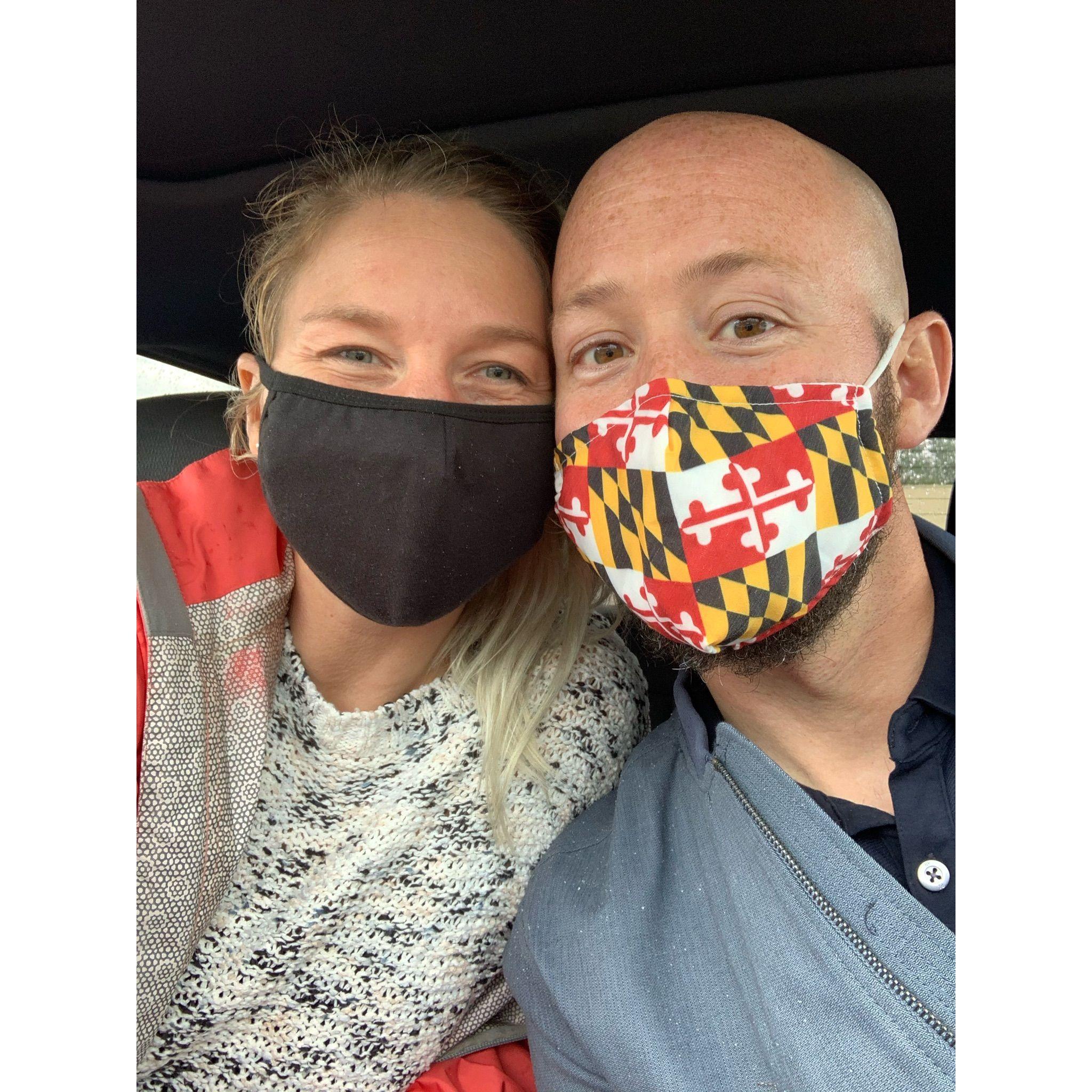 Sure, we're wearing masks. But how else will Dan tell people he's from Maryland?
