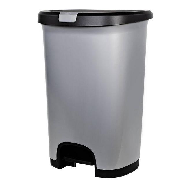 5L Round Step Trash Can Black - Brightroom™