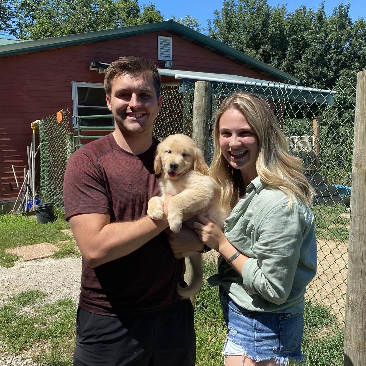 When we got our golden retriever, Leia!