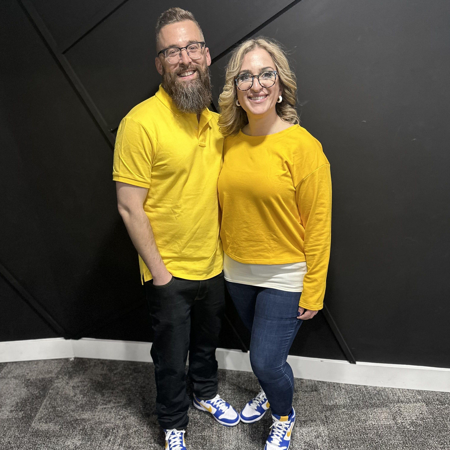 Lookin' fresh for Sunday Service at church with our matching jordans.