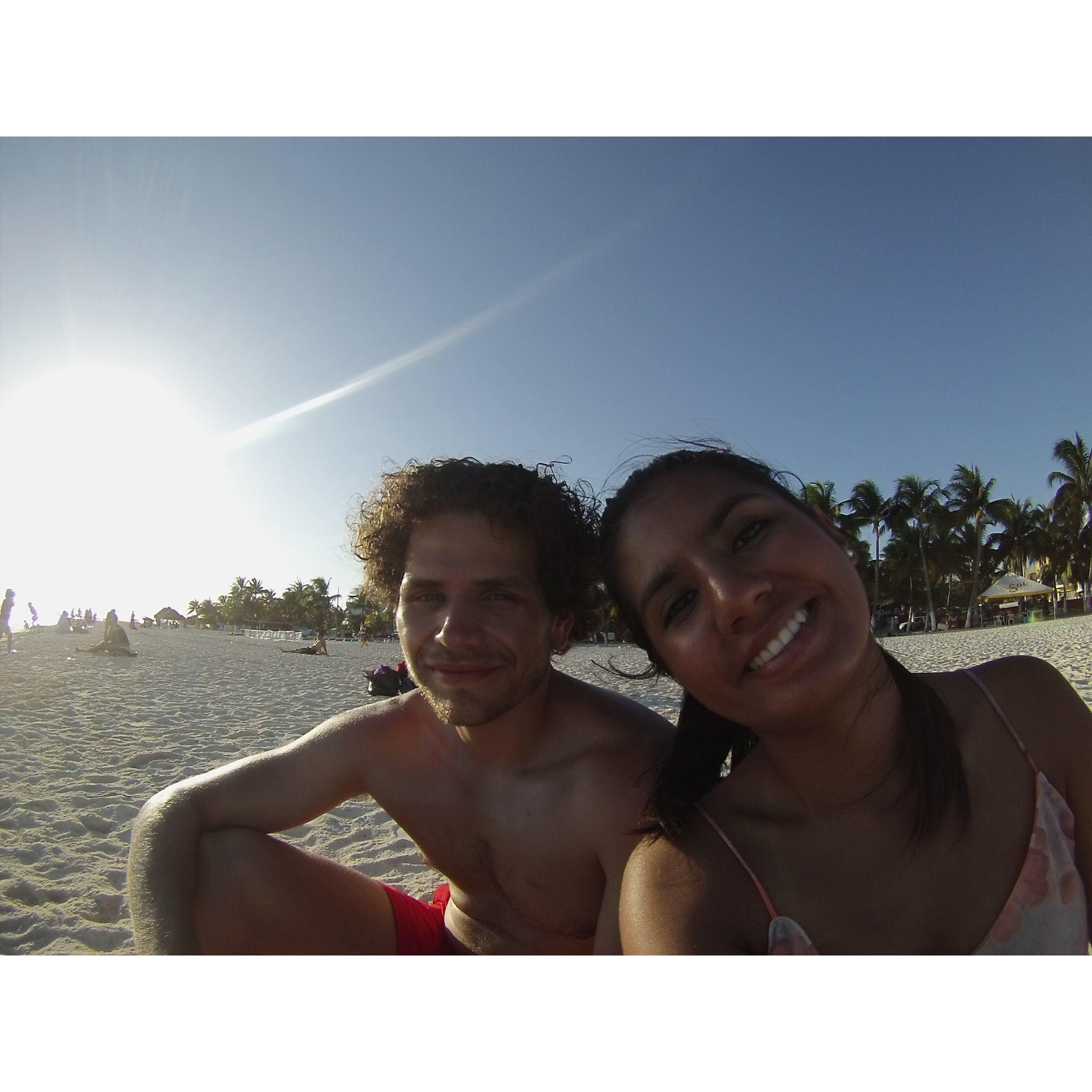 Aarons first time in Mexico and our first trip together Cancun 2015