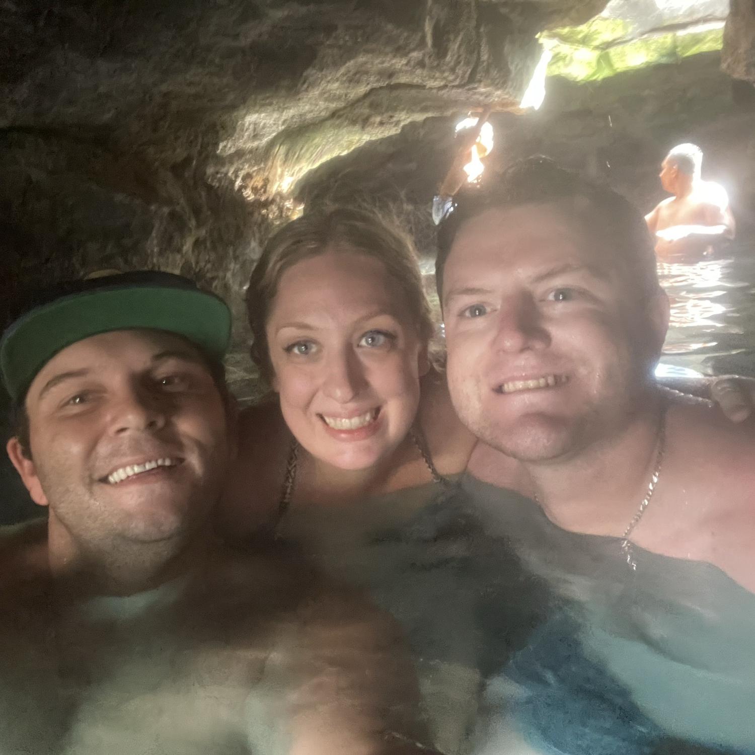Cave diving with bull-dawg!