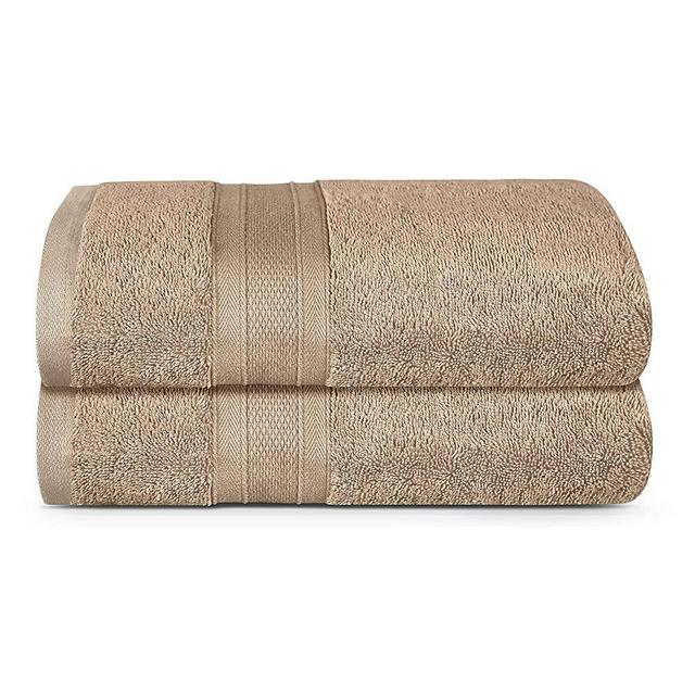 TRIDENT Soft and Plush, 100% Cotton, Highly Absorbent, Super Soft, 2 Piece Bath Towel Set, 500 GSM, Acorn