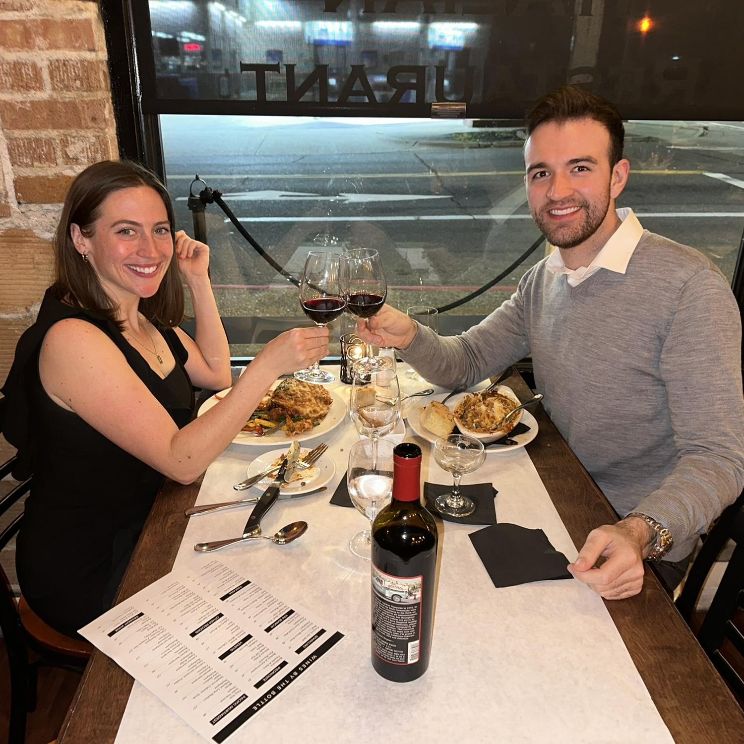 One of our first dates at Macaluso’s Italian restaurant- one of our favorites here in Tacoma!