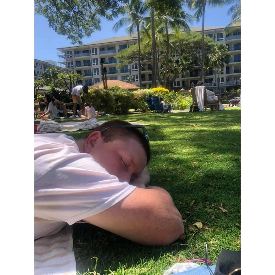 Snoozing in Hawaii.