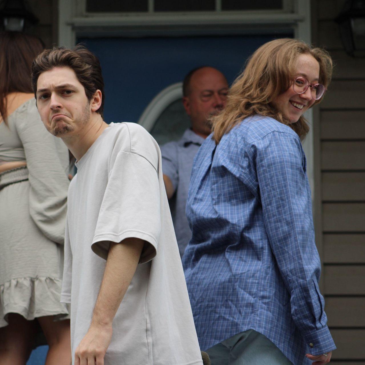 Us at the family beach out 2023, Jack seems sad