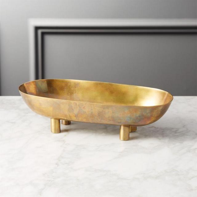 Gleam Brass Footed Bowl