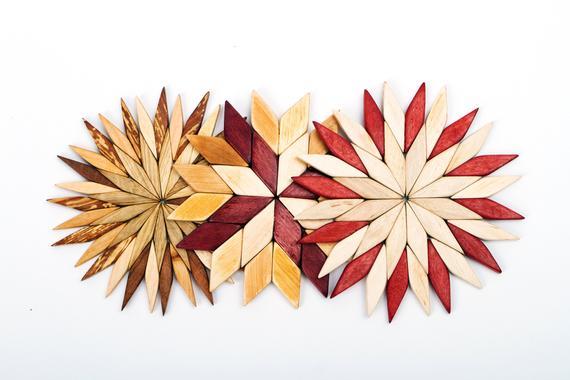 Set of 3 Small Handmade Wooden Trivets