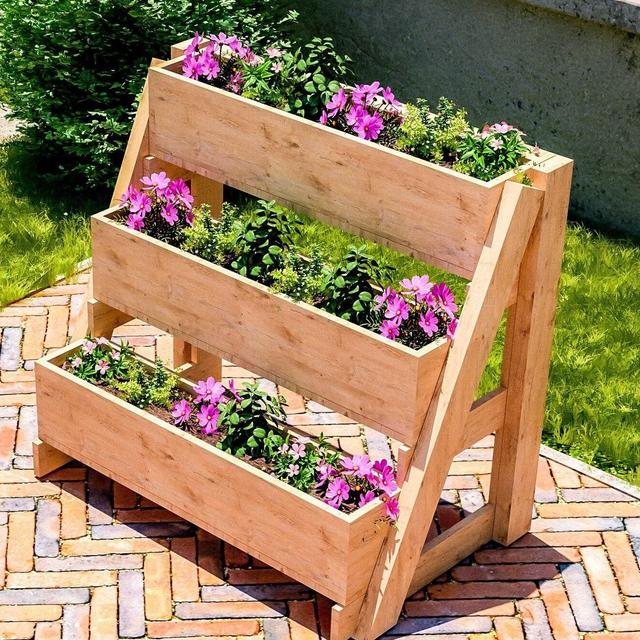 DIY 3 Tier Raised Planter Box Plans, Vegetable Planter Box Plans, Balcony Planter Box Plans, Easy to Build, PDF File Instant Download