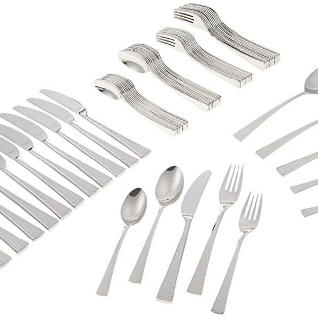 Gorham 871430 Biscayne 65-Piece Stainless Flatware Set, Silver