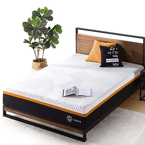 Zinus 12 Inch Cooling Copper Adaptive Pocket Spring Hybrid Mattress/Moisture Wicking Cover/Cooling and Antimicrobial Foam/Pocket Innersprings for Motion Isolation/Mattress-in-a-Box, Queen