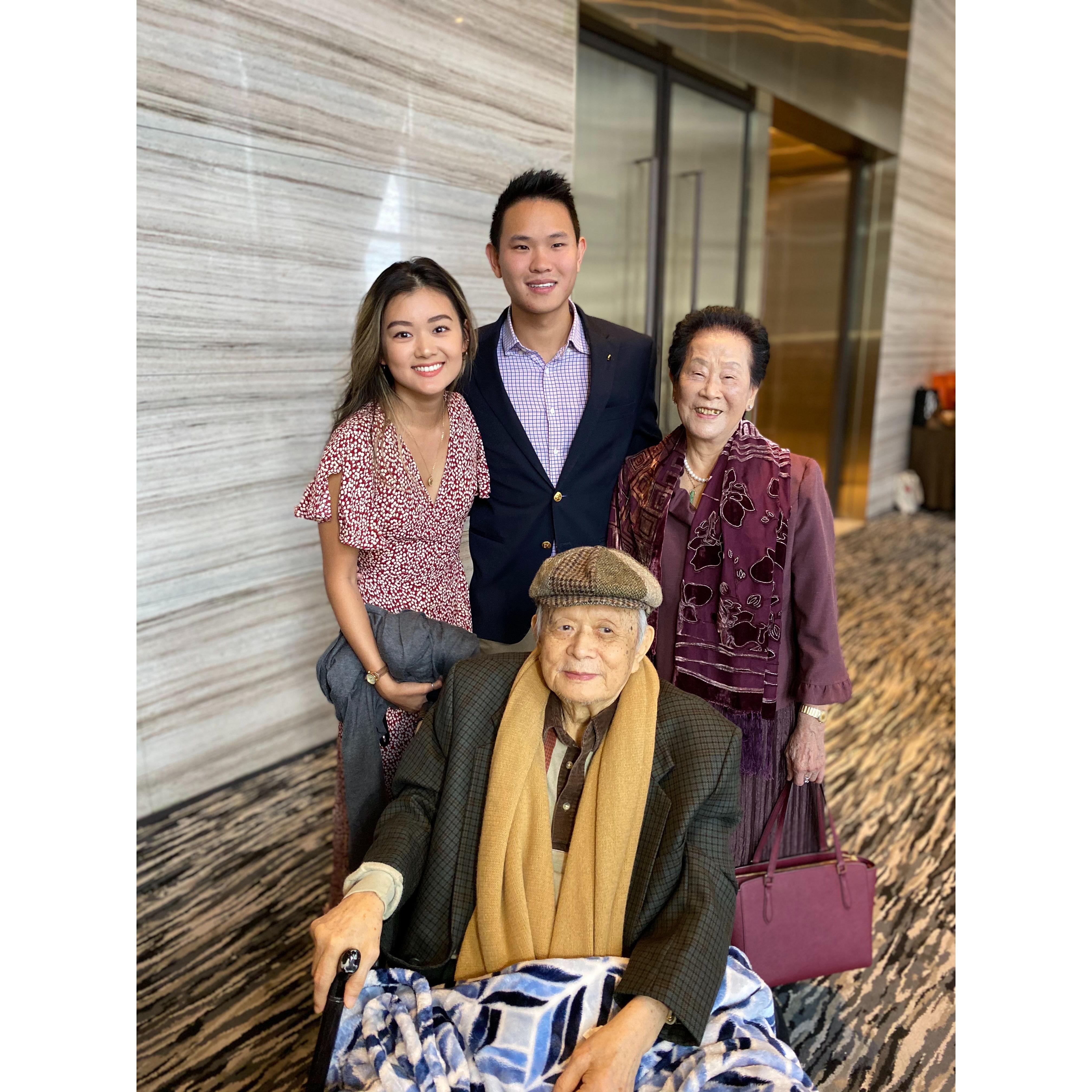 December 2019- flying to Taiwan and meeting Michael's grandparents for the first time ❤️