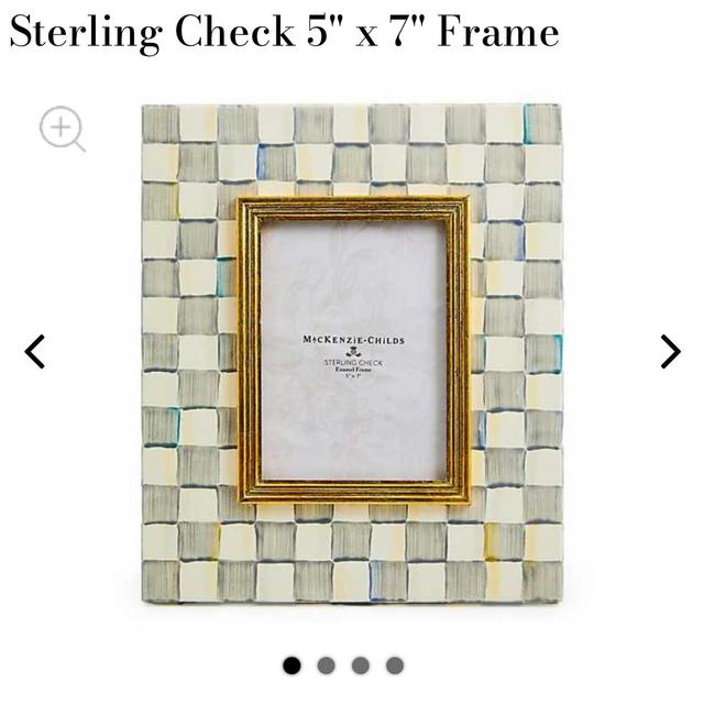 Mackenzie Childs Sterling Check 5”x7” Frame