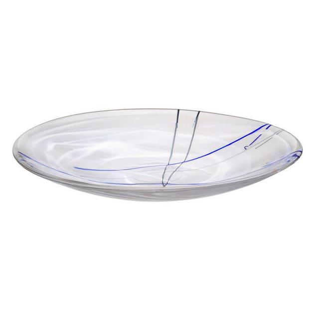 Kosta Boda Contrast Dish - White/White