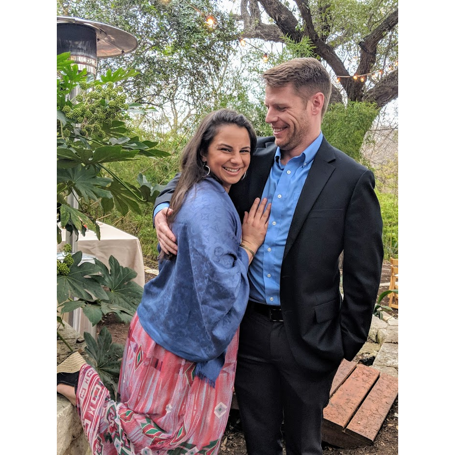 At Steph's wedding in Austin (before the shenanigans began)