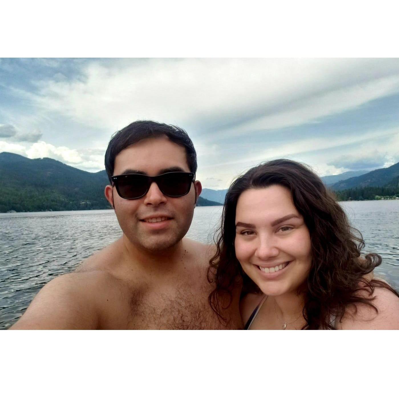 Relaxing at Christina Lake, BC. July 2019