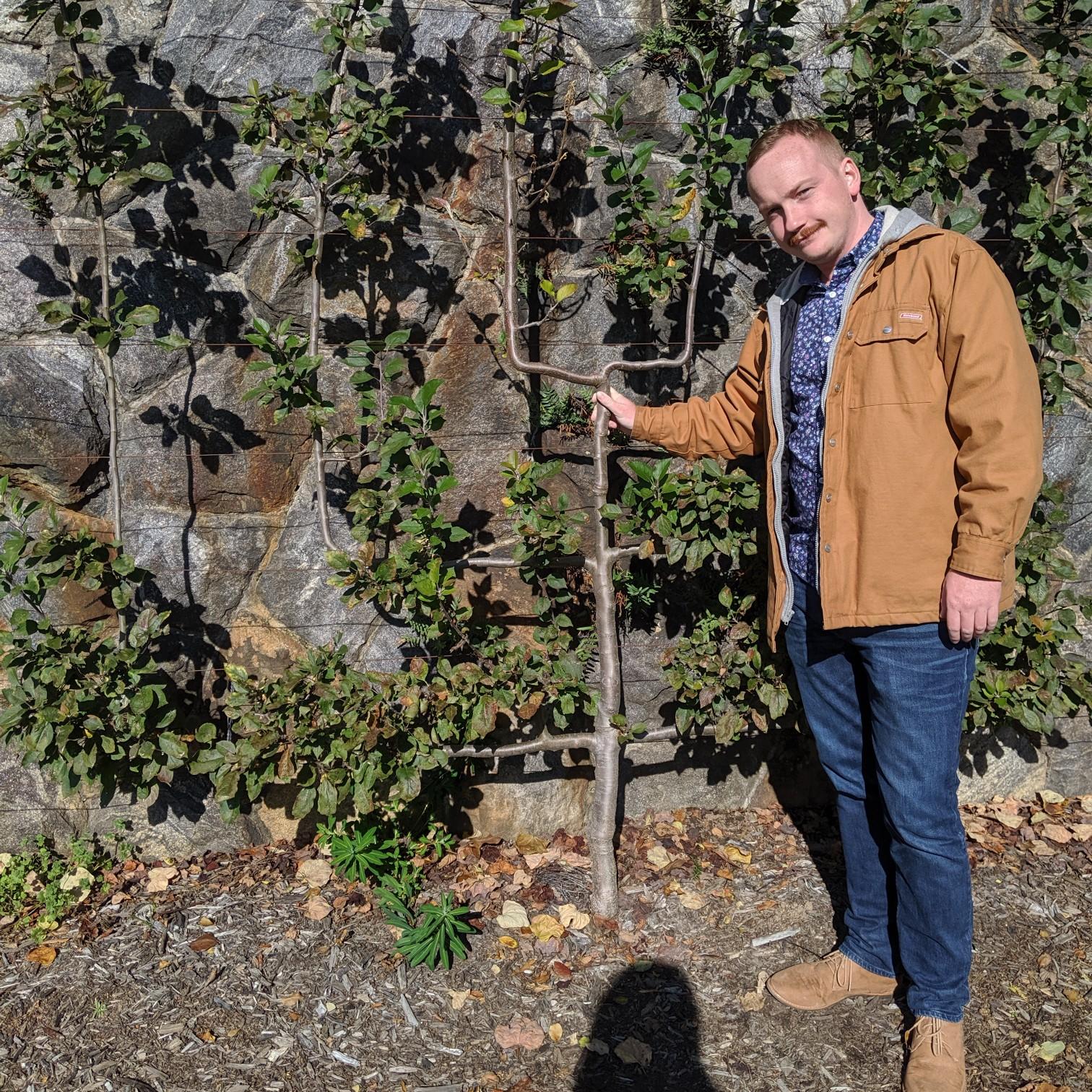 Ross strinking a pose in Biltmore Gardens.