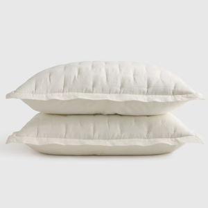 Ivory European Linen Dream Sham Set - Standard