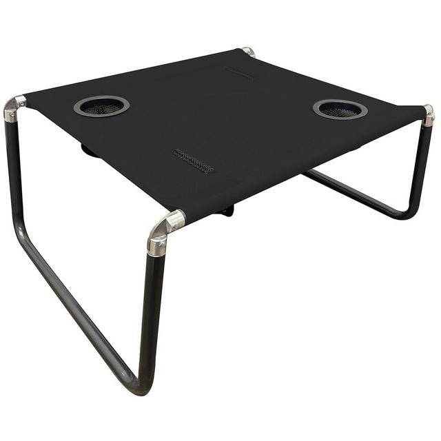 Neso Portable Beach Table with Cup Holders, Cell Phone Pockets, Lightweight for Picnics and Parks (Black)