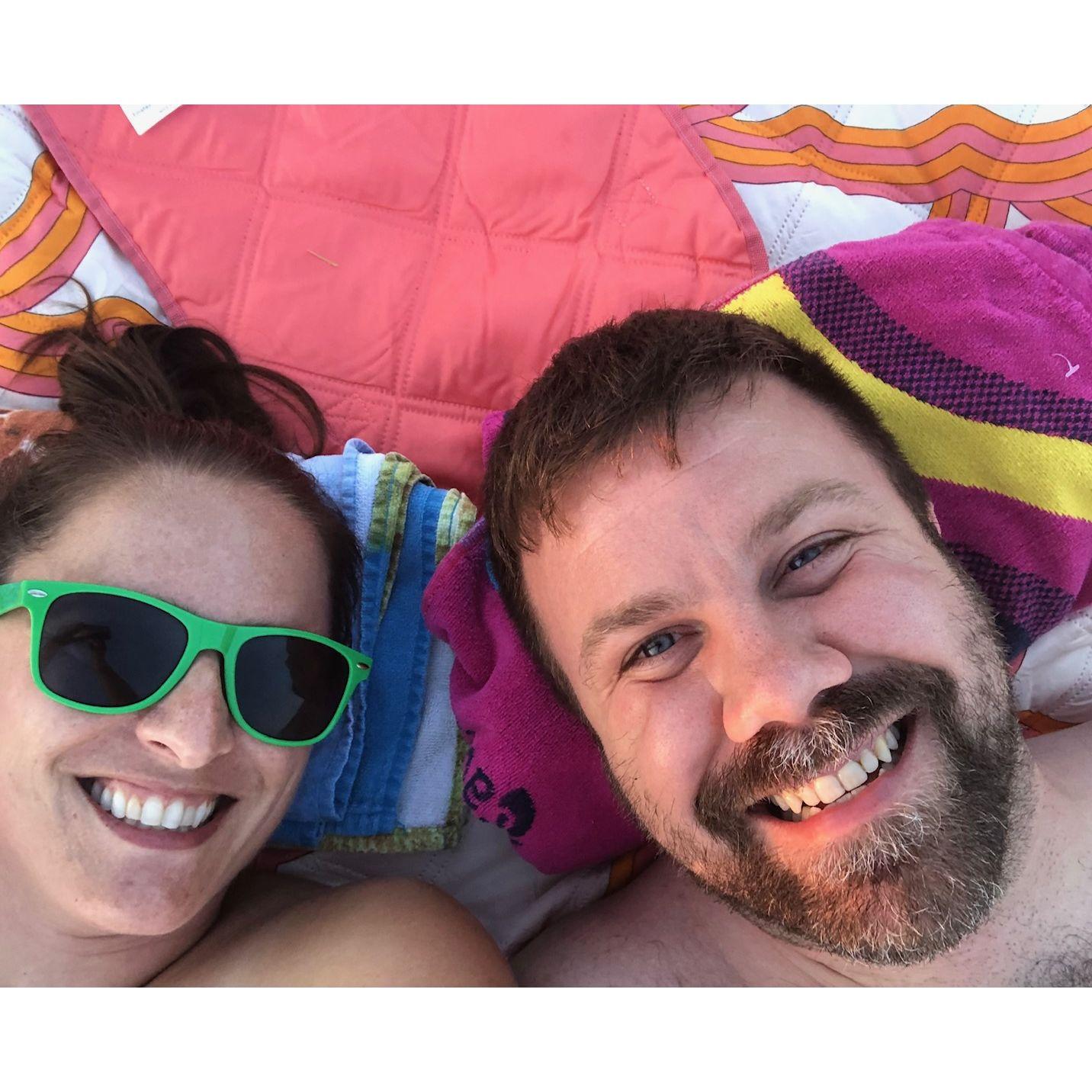 Celebrating Allison's birthday at the beach!