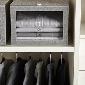 Grey Drop-Front Shirt Box