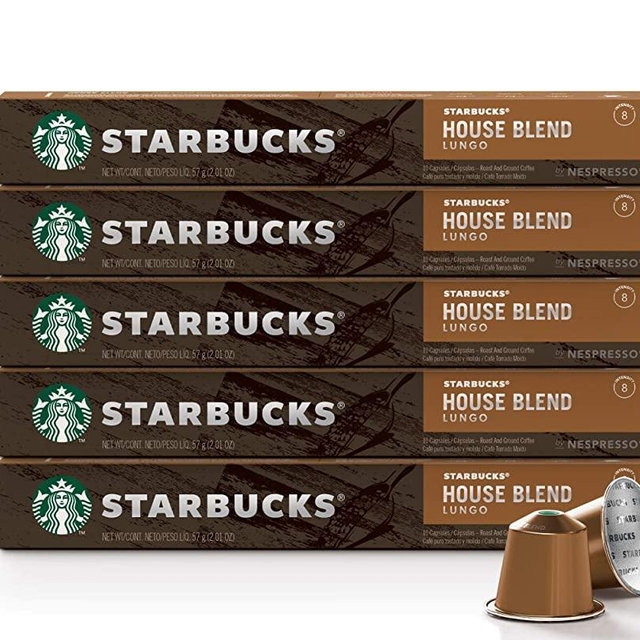 Starbucks by Nespresso, House Blend (50-count single serve capsules, compatible with Nespresso Original Line System)
