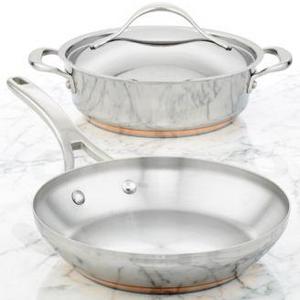 Anolon - Nouvelle Copper Stainless Steel 3 Piece Cookware Set