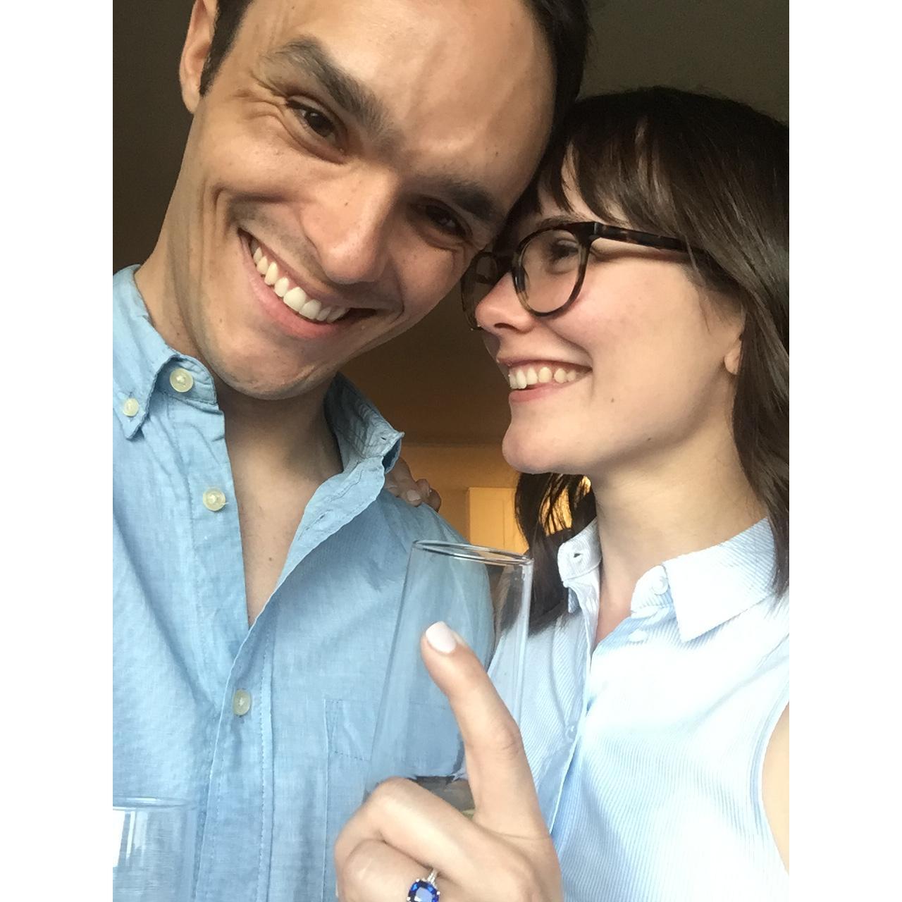 Post proposal! (After we both stopped crying)