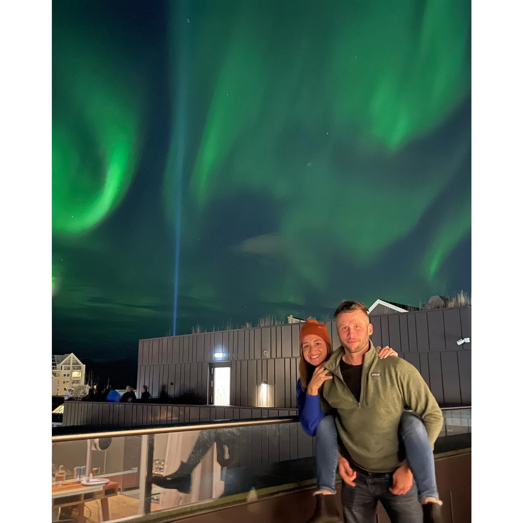 Northern Lights in Reykjavik, Iceland